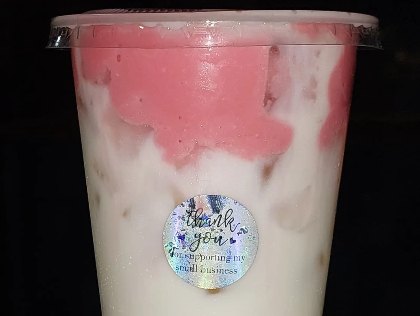 Strawberry sticky milk