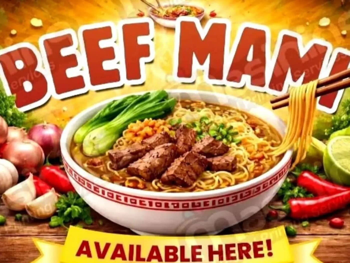Special Beef Mami with Egg