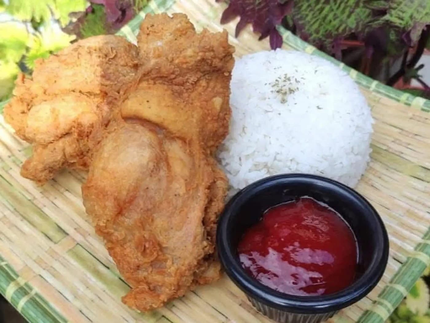 2pcs Fried Chicken with 1 Scoop Rice