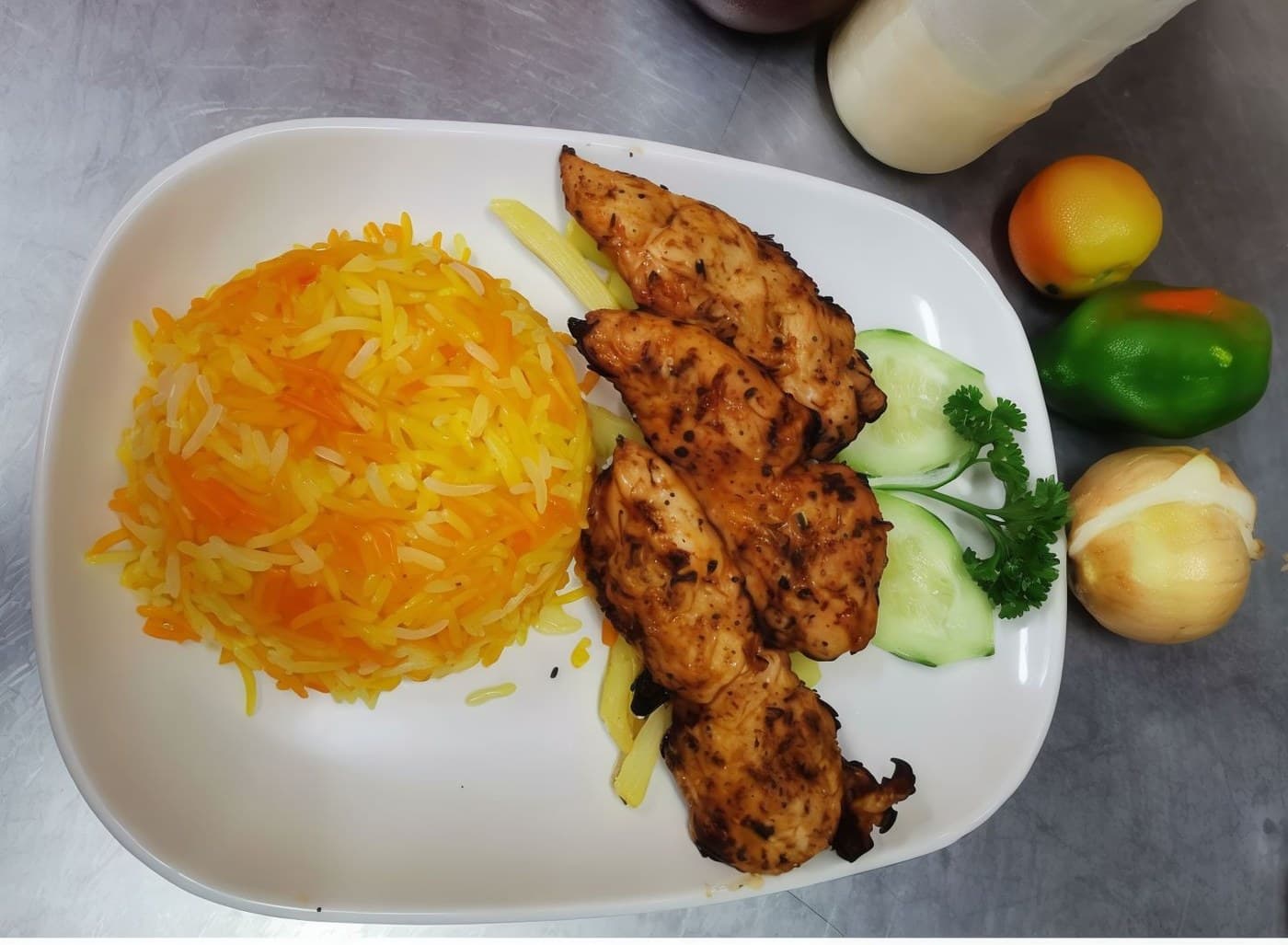 Small Chicken Shish Taouk Rice