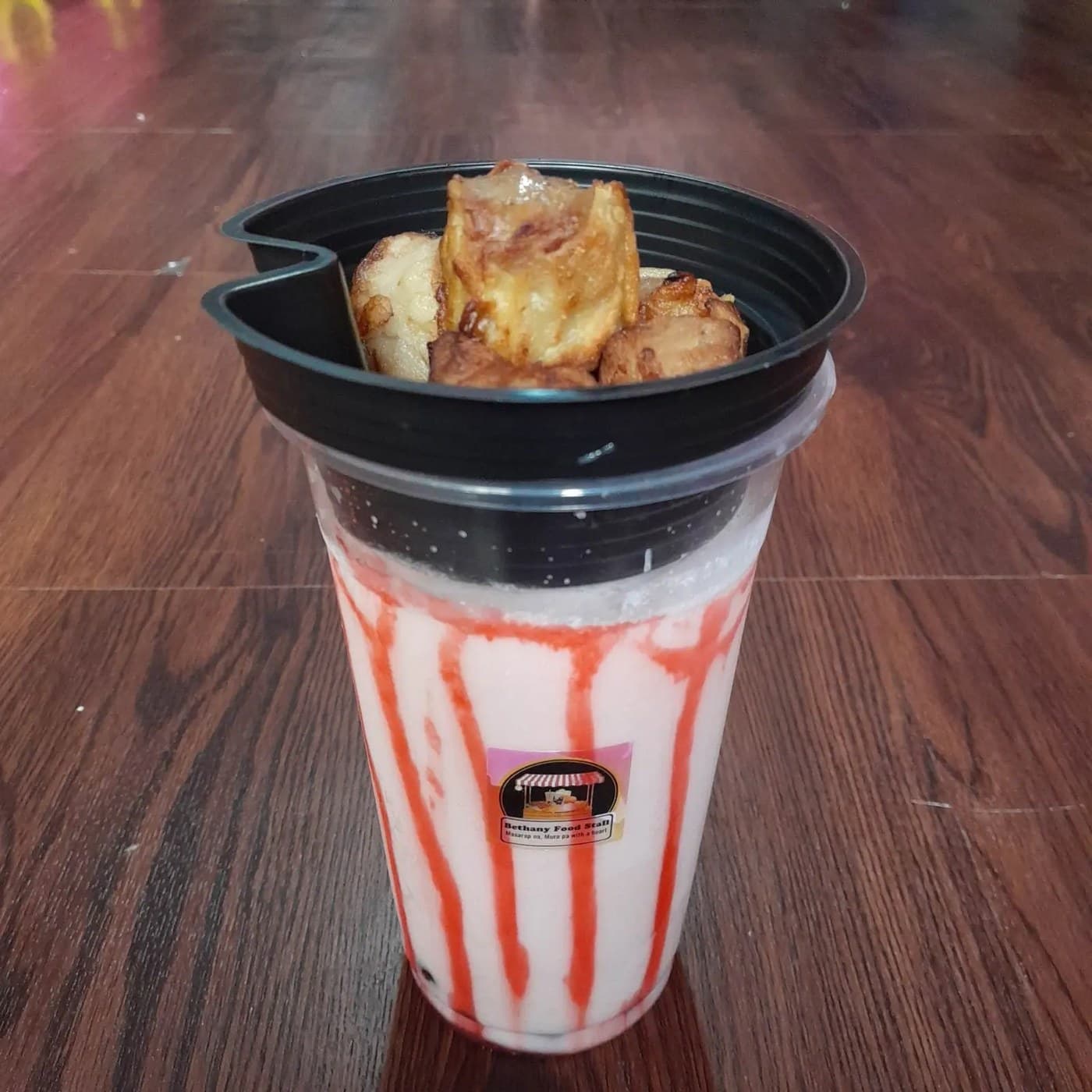 Beef Siomai with Milk Tea