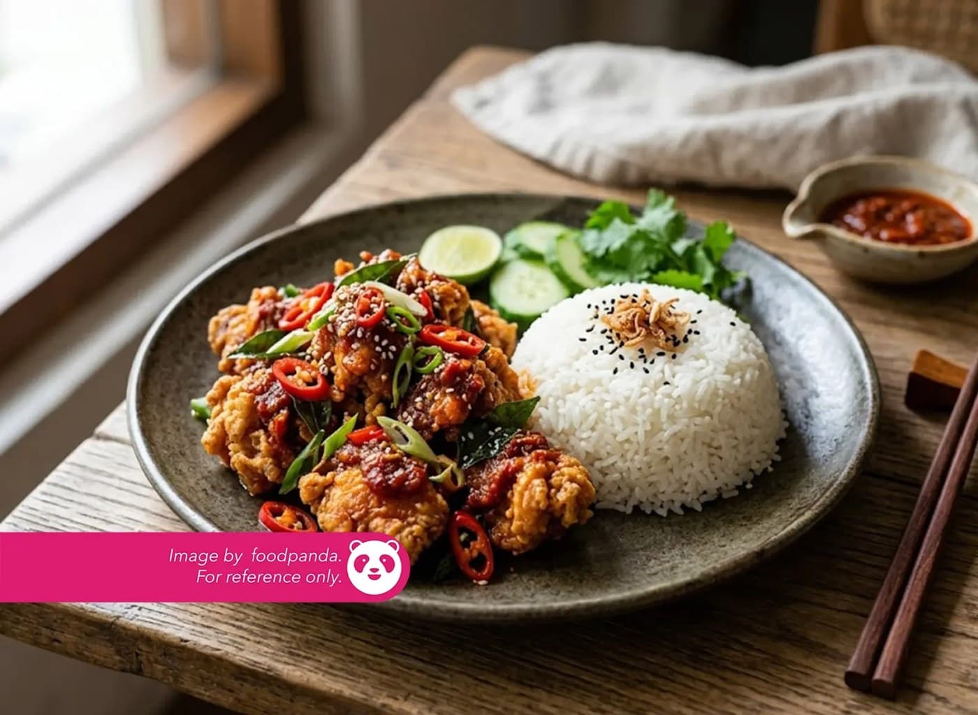 Spicy Chicken Karaage Rice Meal