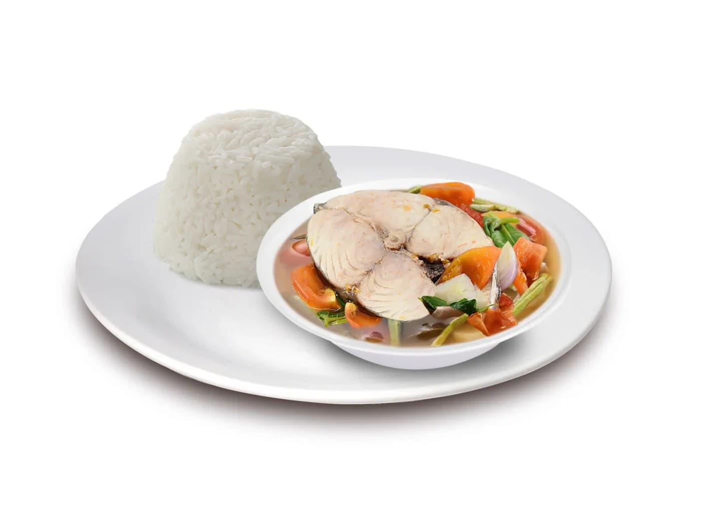 Fish sinigang with rice