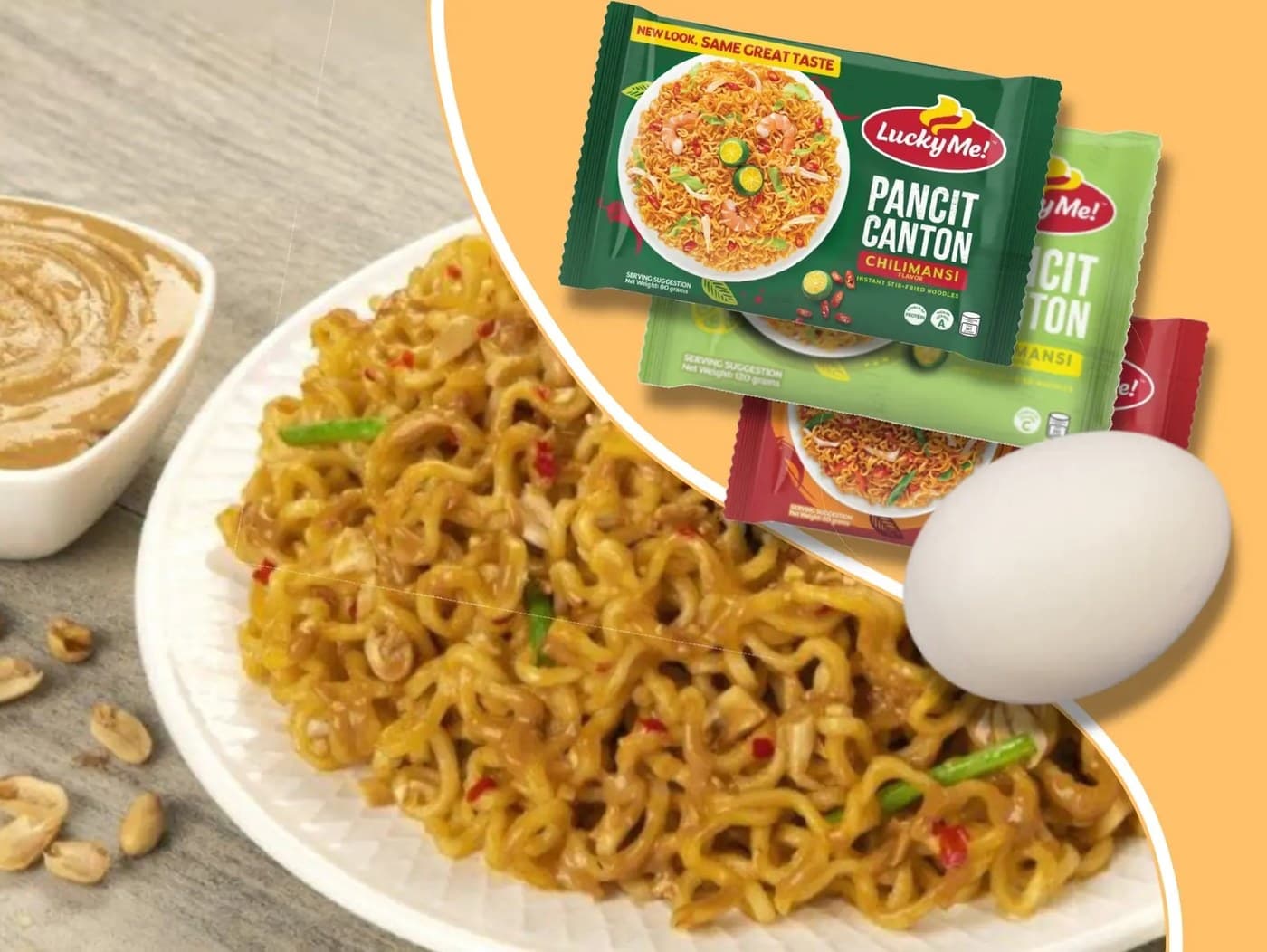 Pancit canton with egg