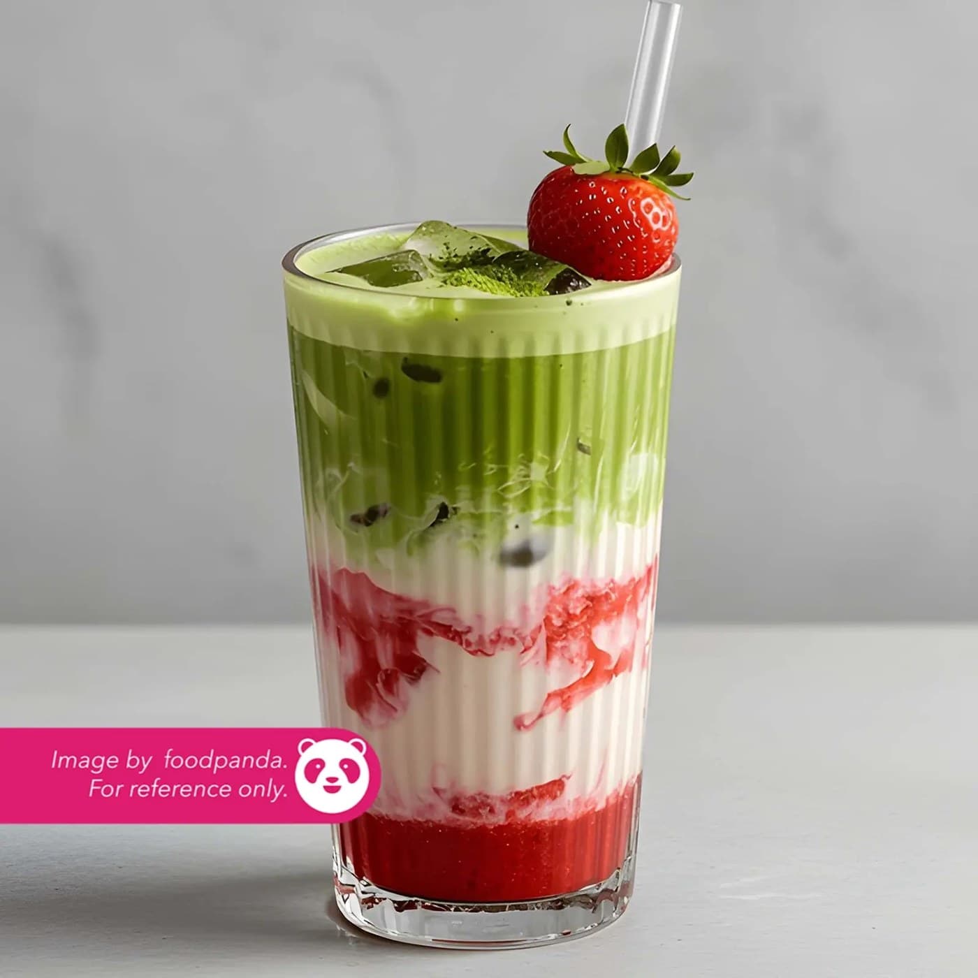 Iced Strawberry Matcha Latte