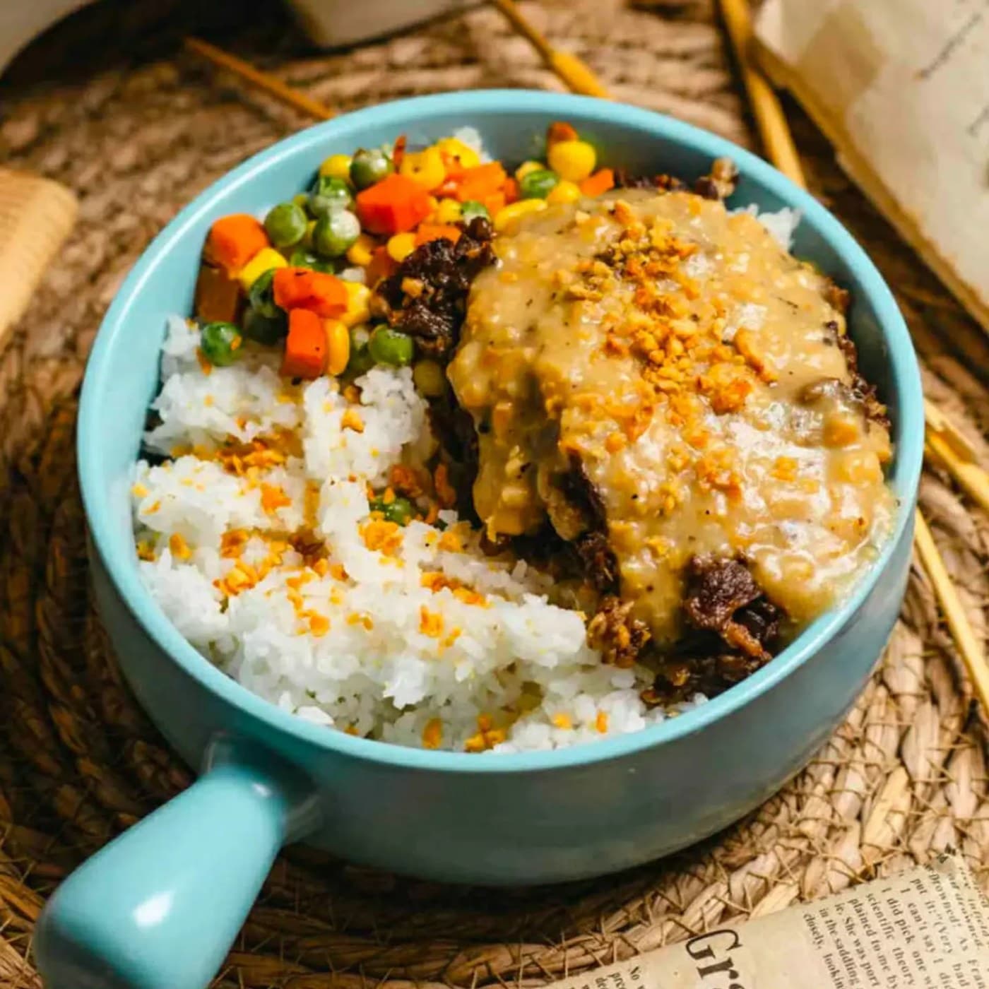 Garlic Pepper Beef Ricebowl