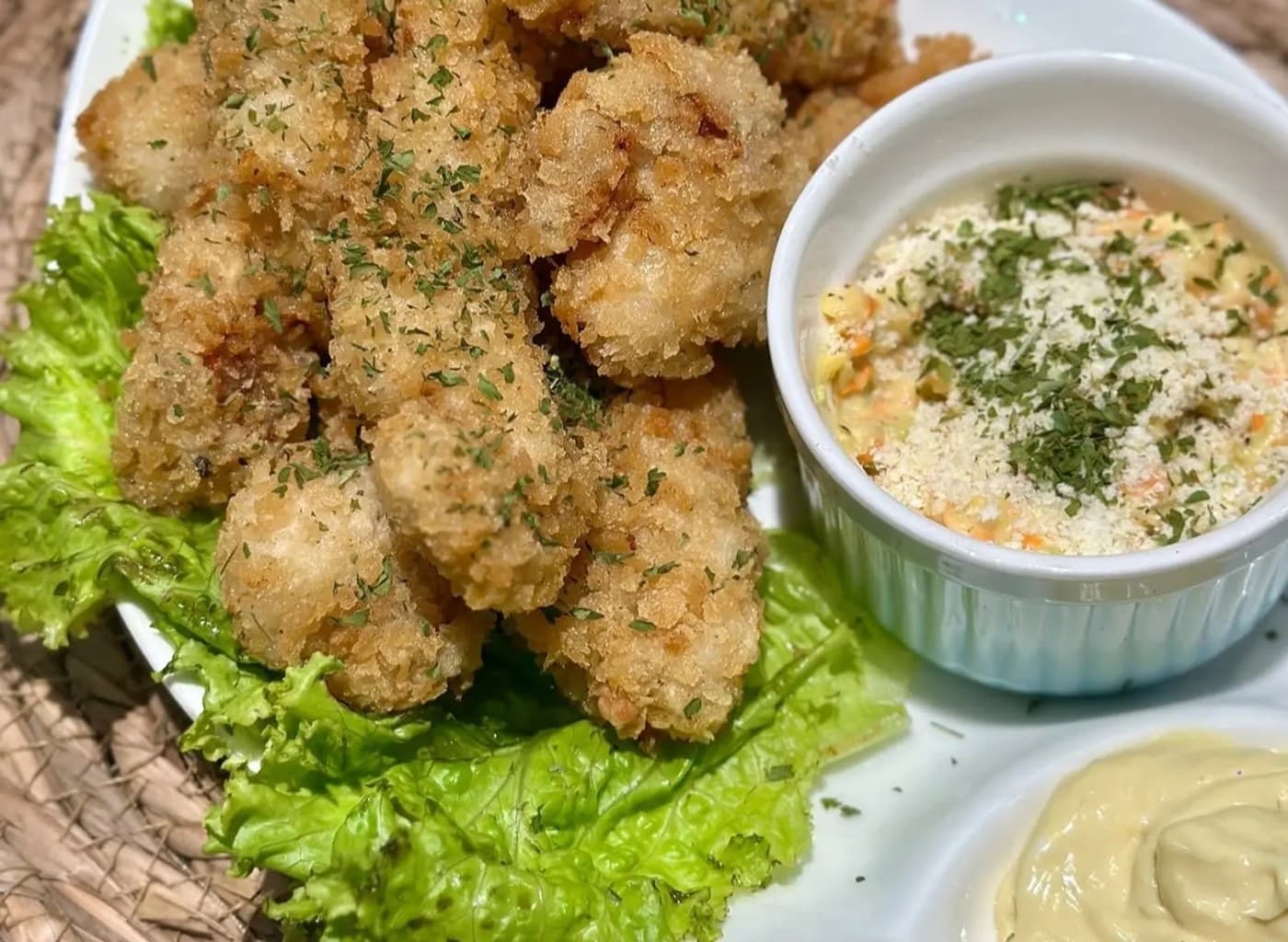 Chicken Fingers With Meaty Coleslaw