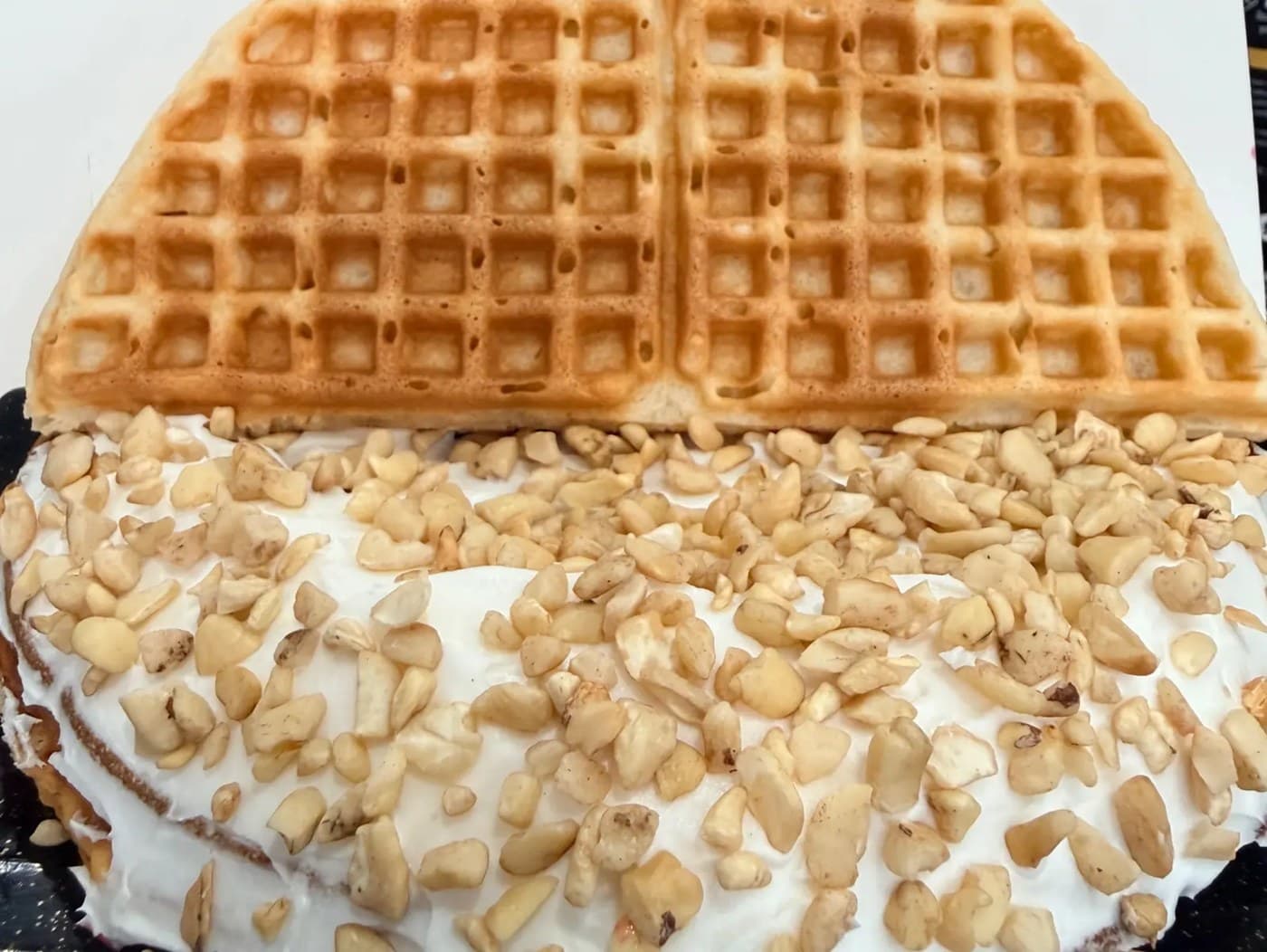 Cashew Nuts Waffle