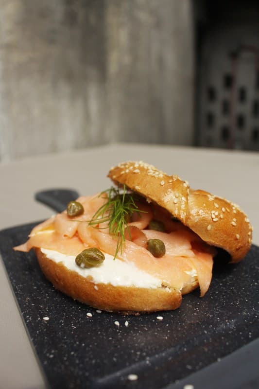 Smoked Salmon Cream Cheese on Bagel