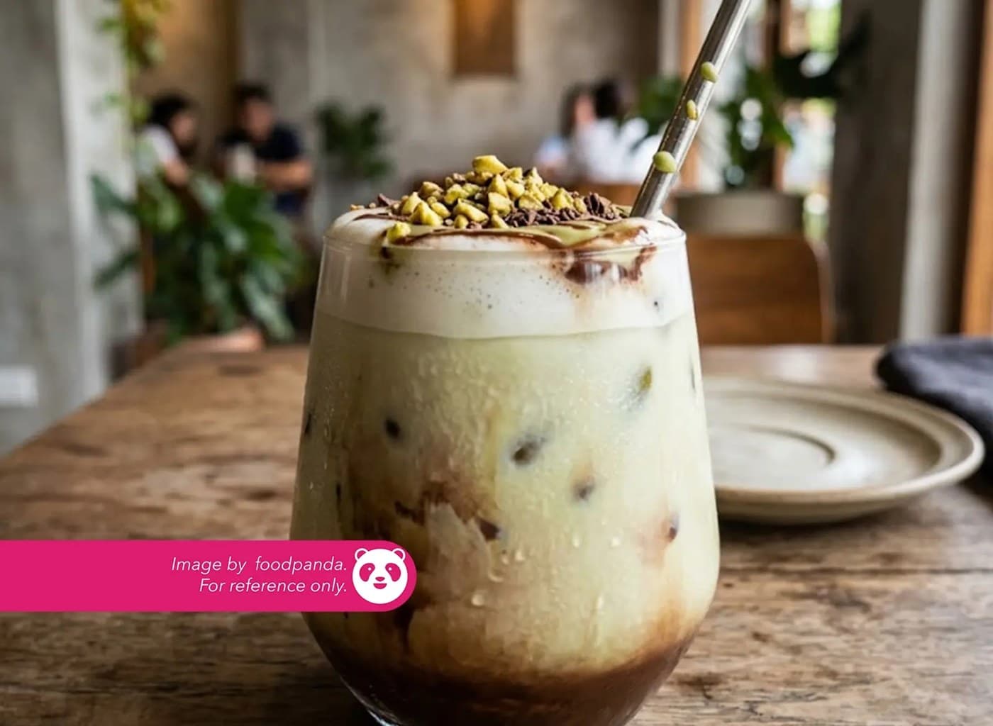 Iced Choco Pistachio Latte