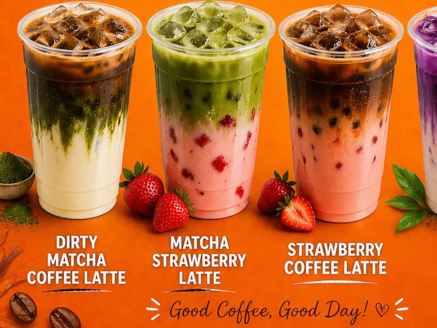 Dirty Matcha Coffee Latte