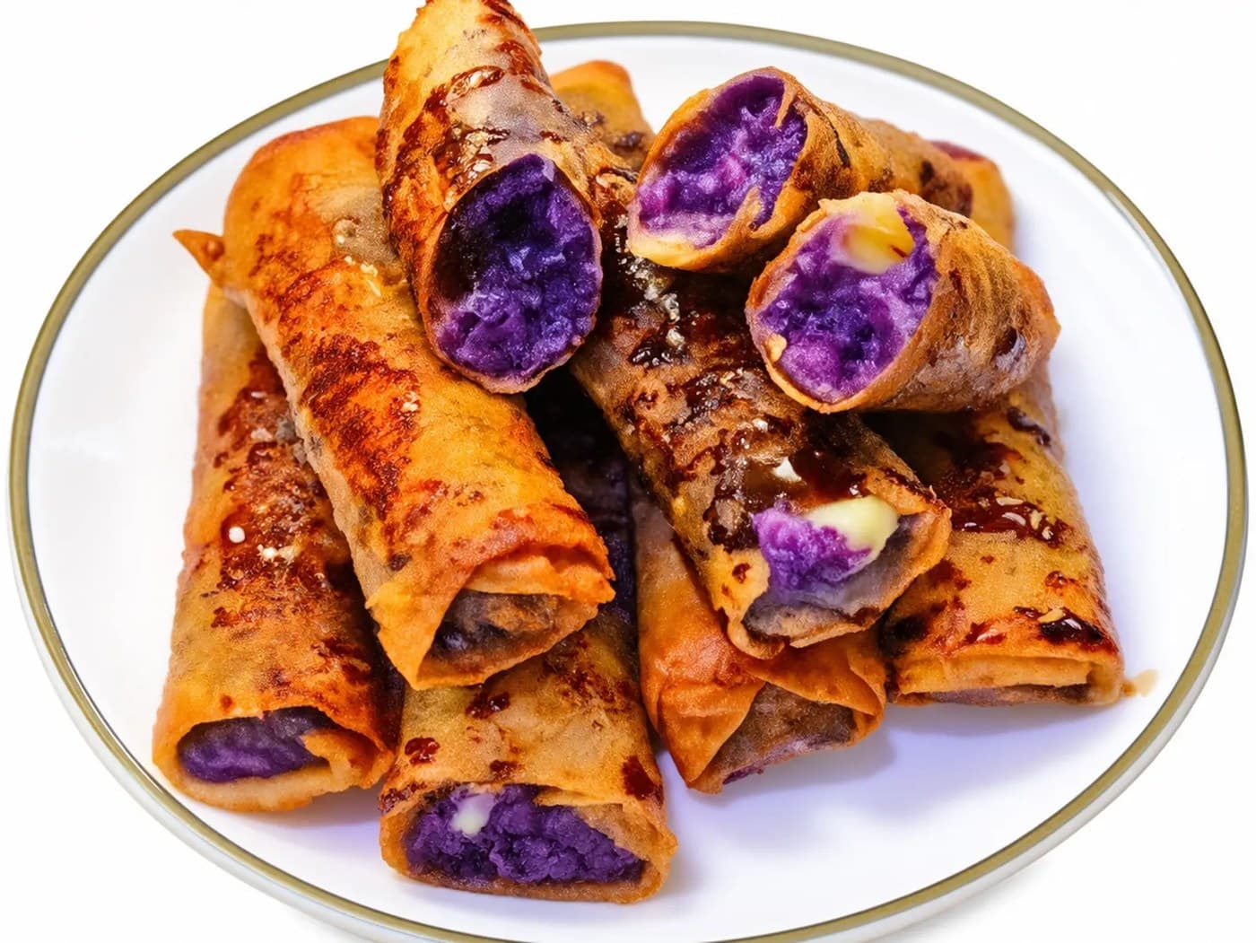 Ube Turon Malagkit with Cheese