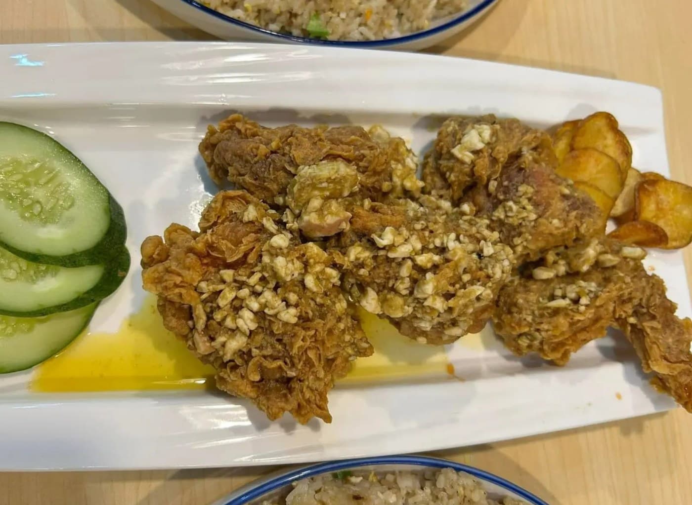 Salted Egg Chicken Platter