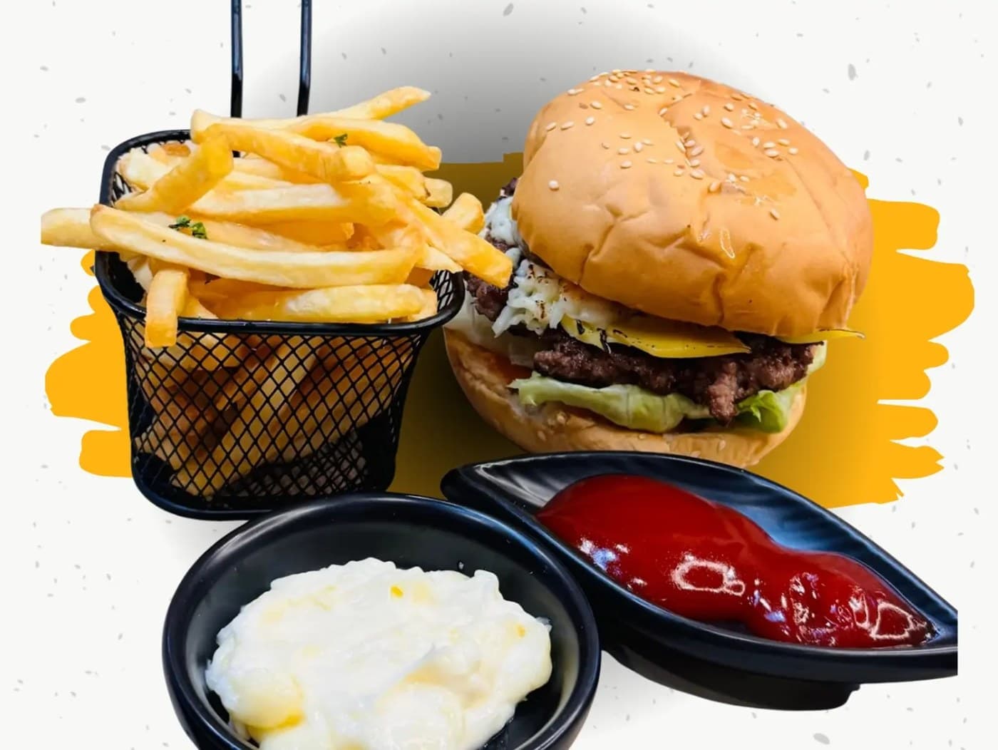Hamburger with Fries