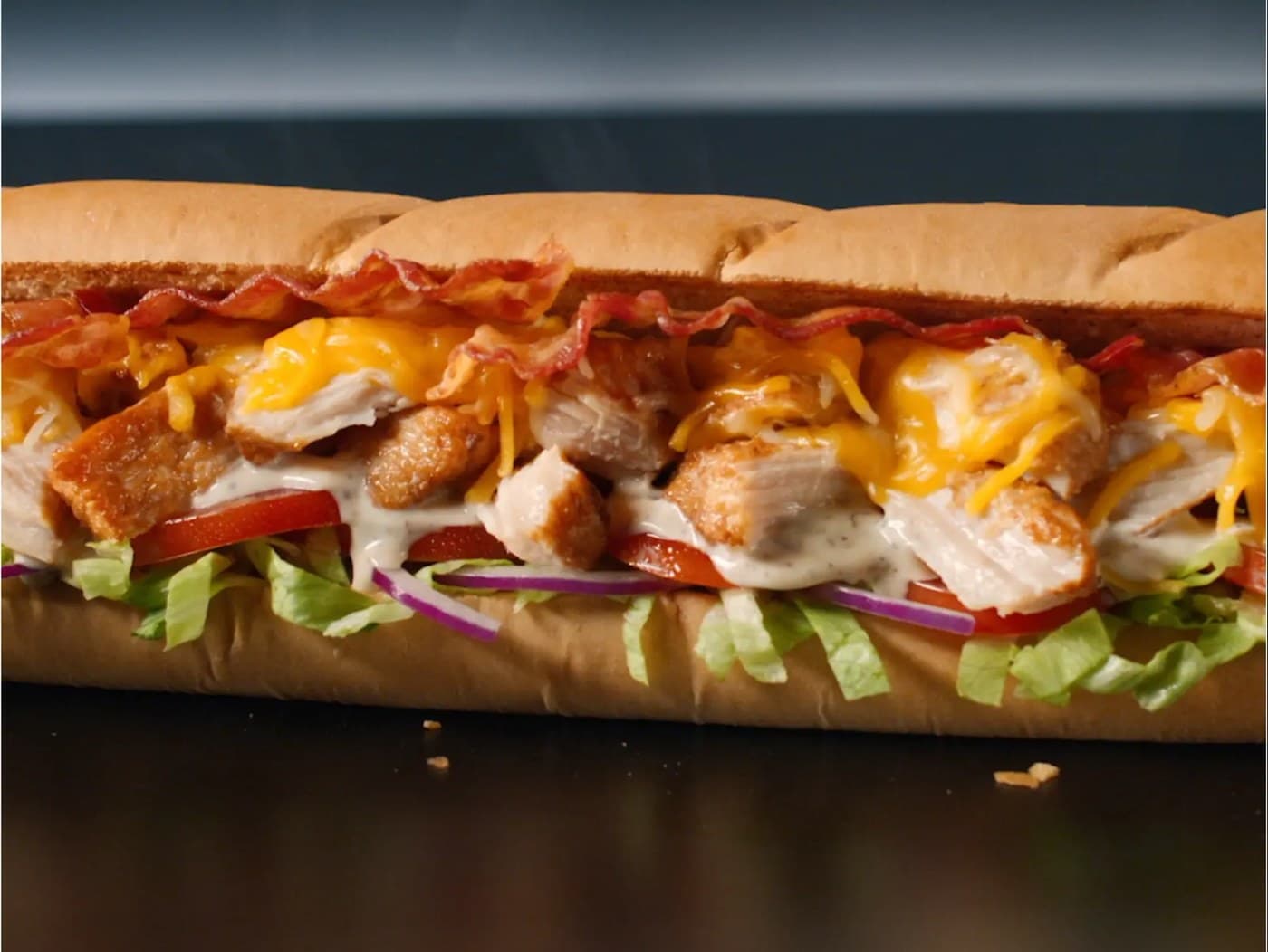 (NEW) Chicken & Bacon Ranch Melt Baguette Toasted MLT CS RO BAC CS