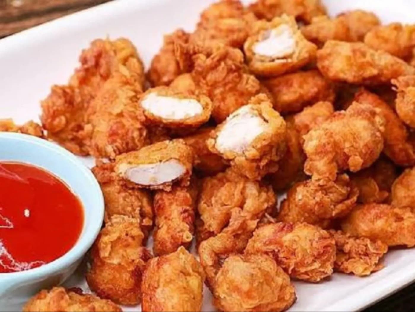 Chicken Popcorn with Sauce of Choice