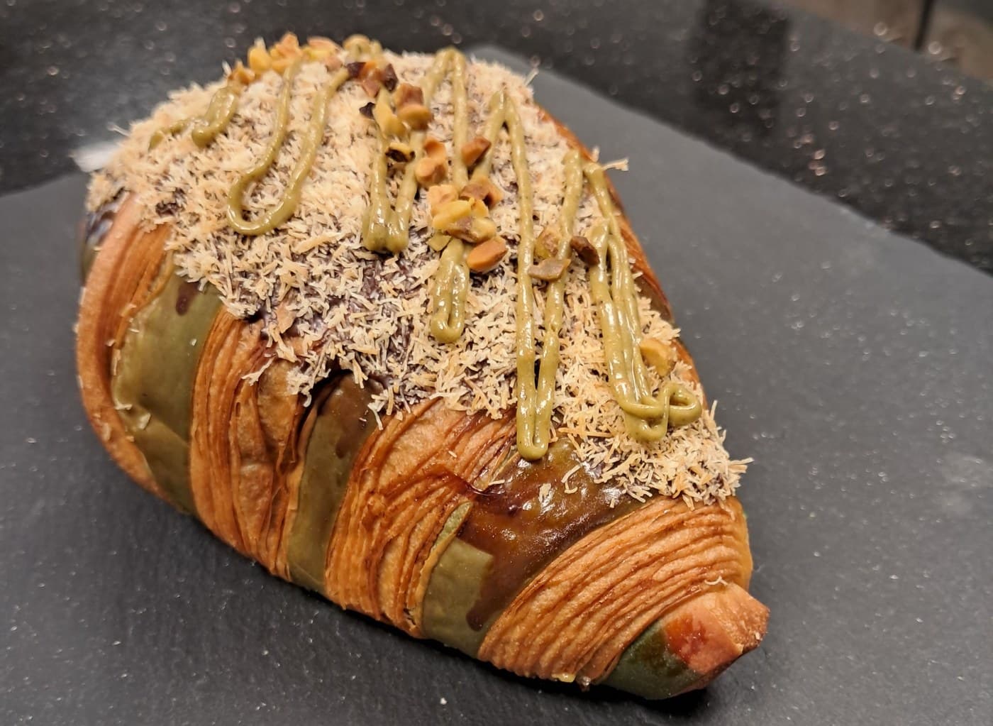Chocolate Pistachio Kinufah Croissant