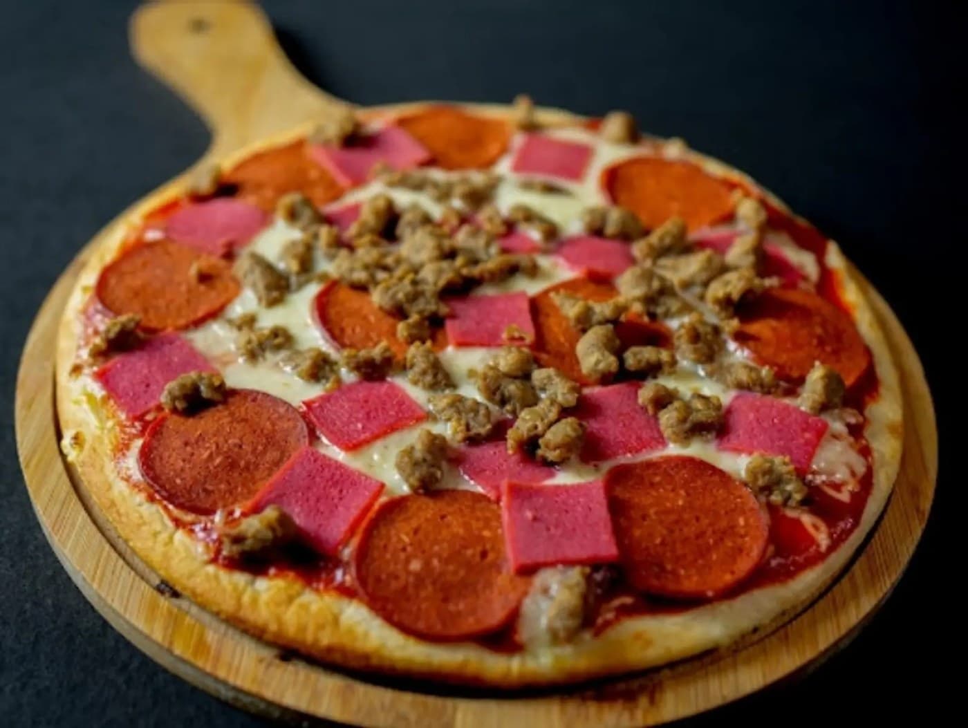 all meat pizza