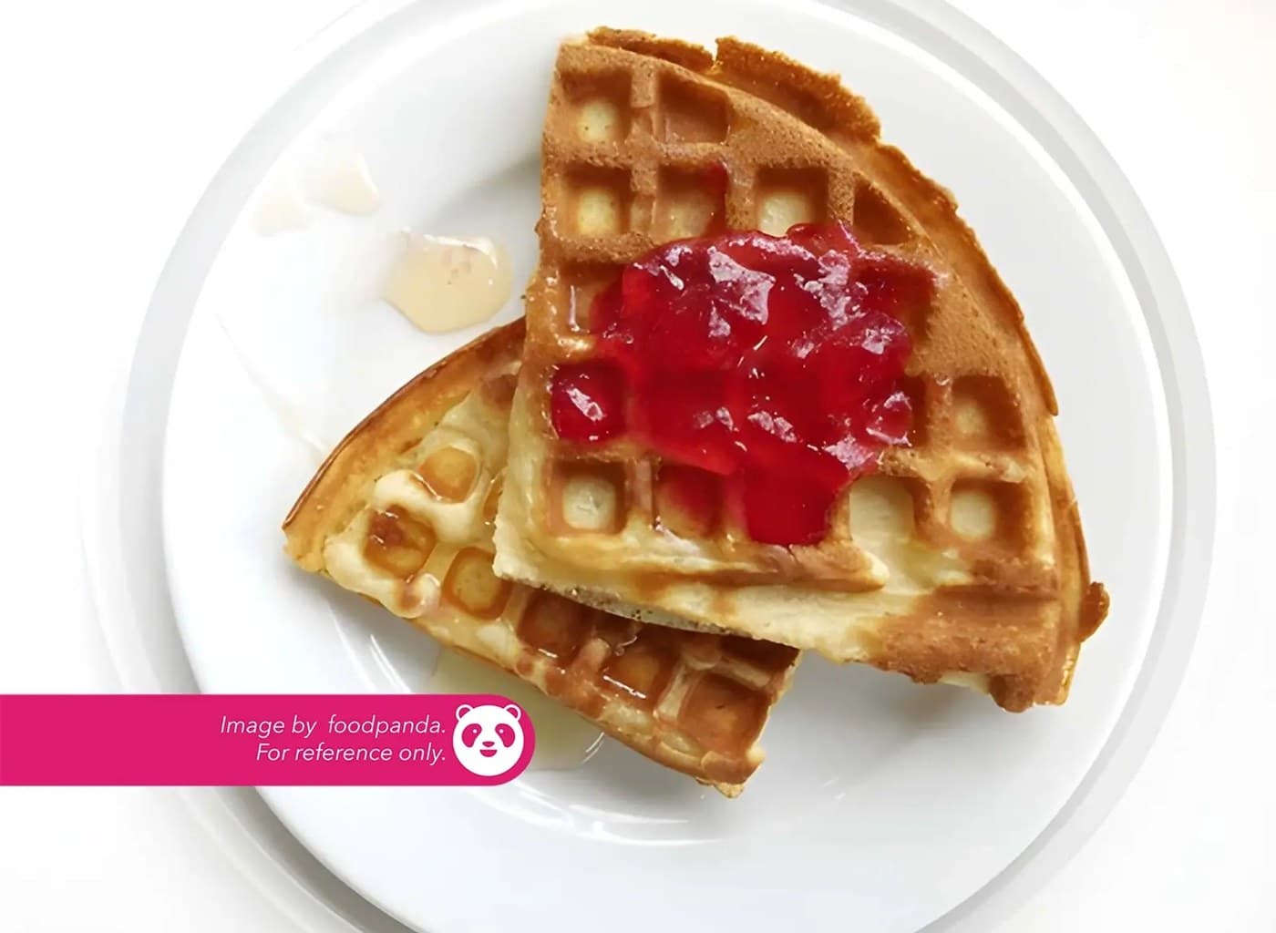 Waffle with Strawberry Jam
