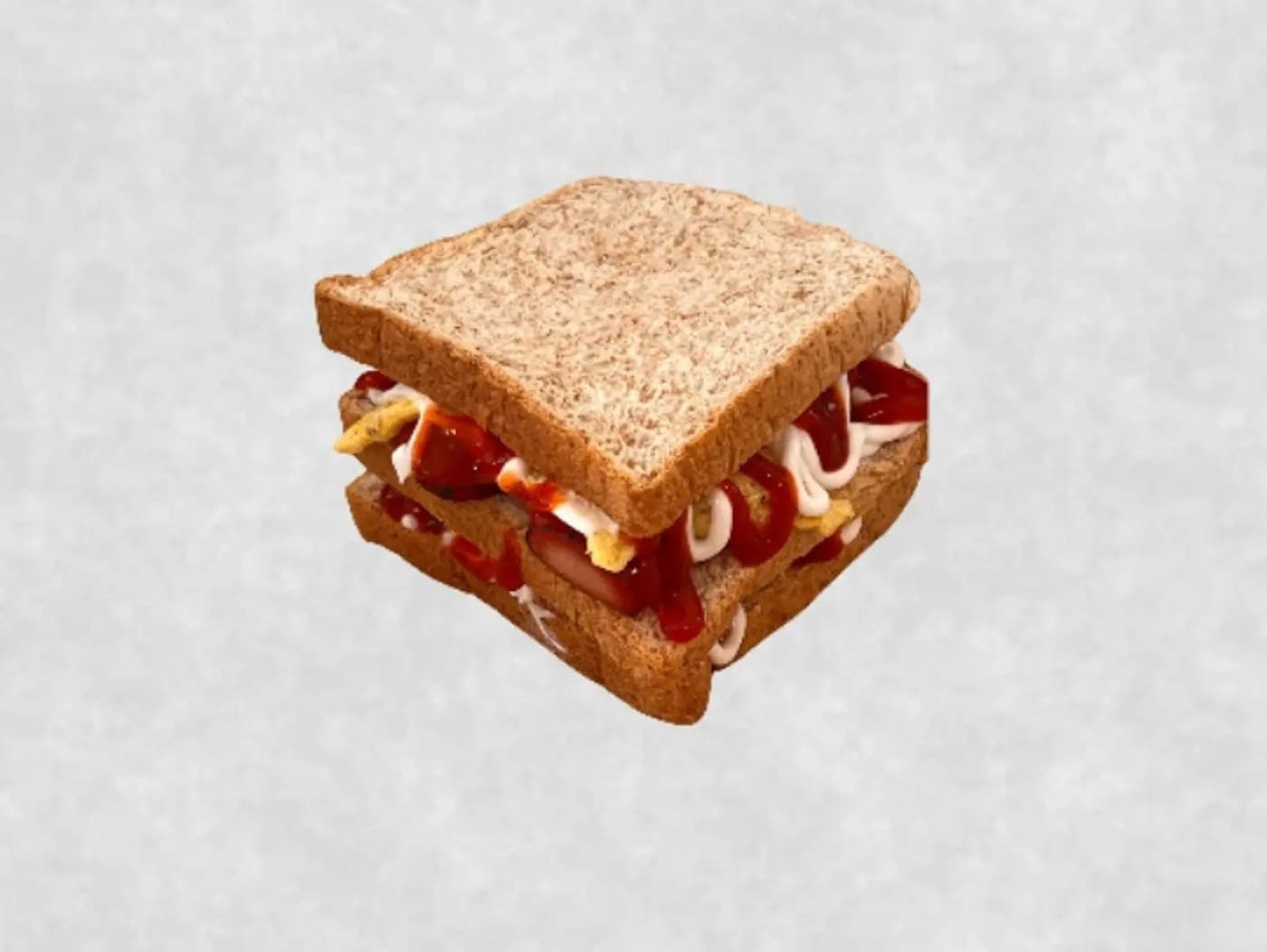 Triple Decker Hotdog & Egg Sandwich