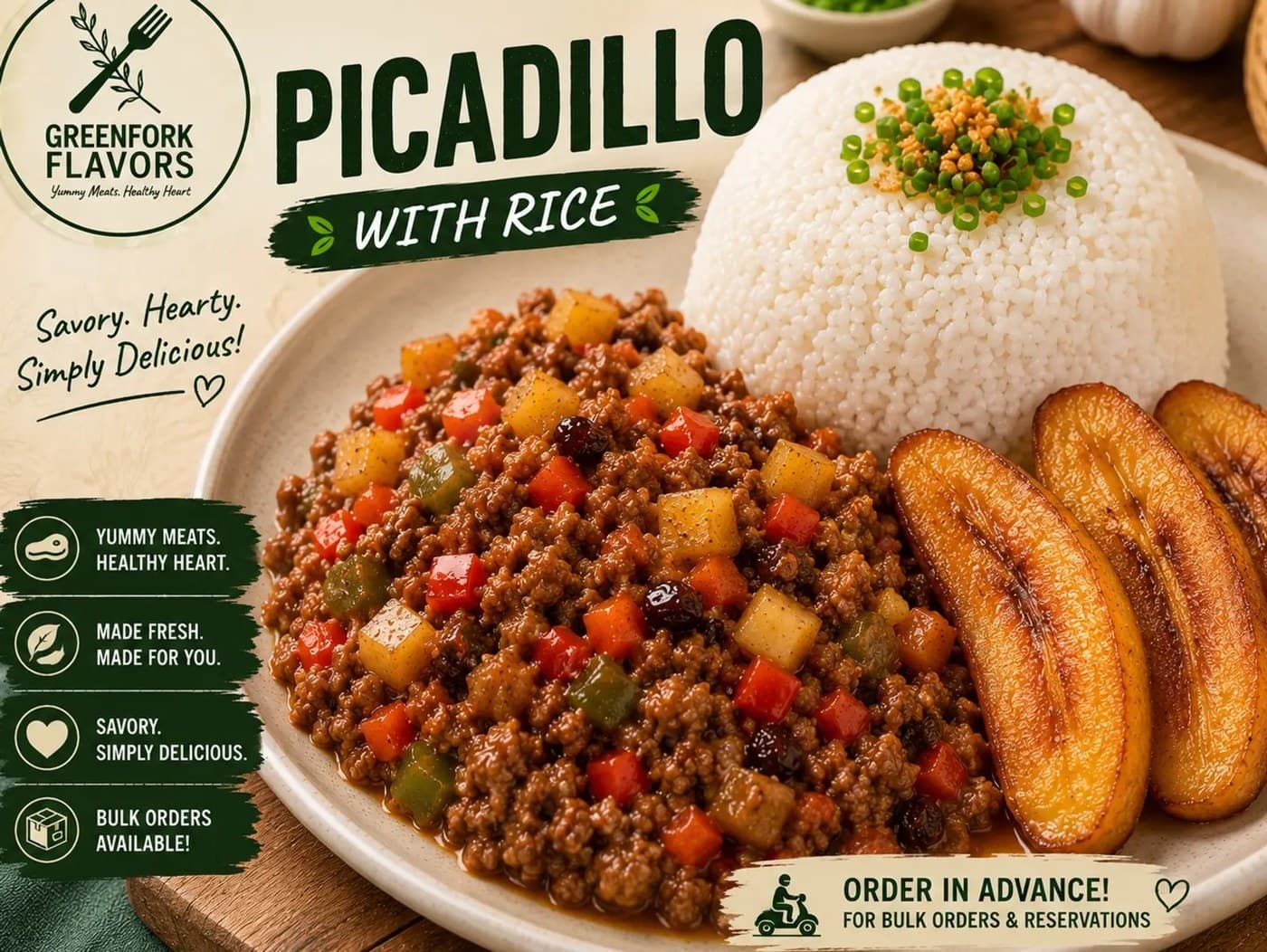 Picadillo with rice