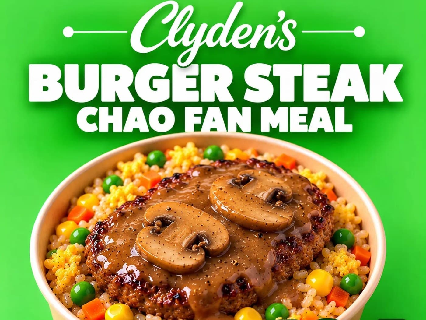 Burger steak with chao fan