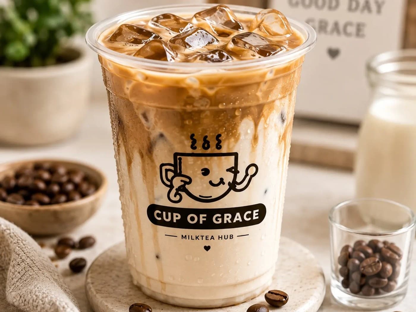 Café Latte with Bite cookies