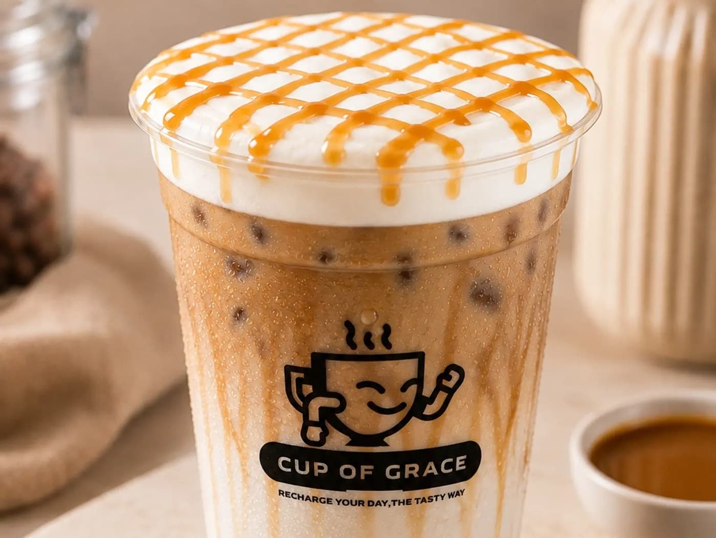 Caramel macchiato with Bite cookies