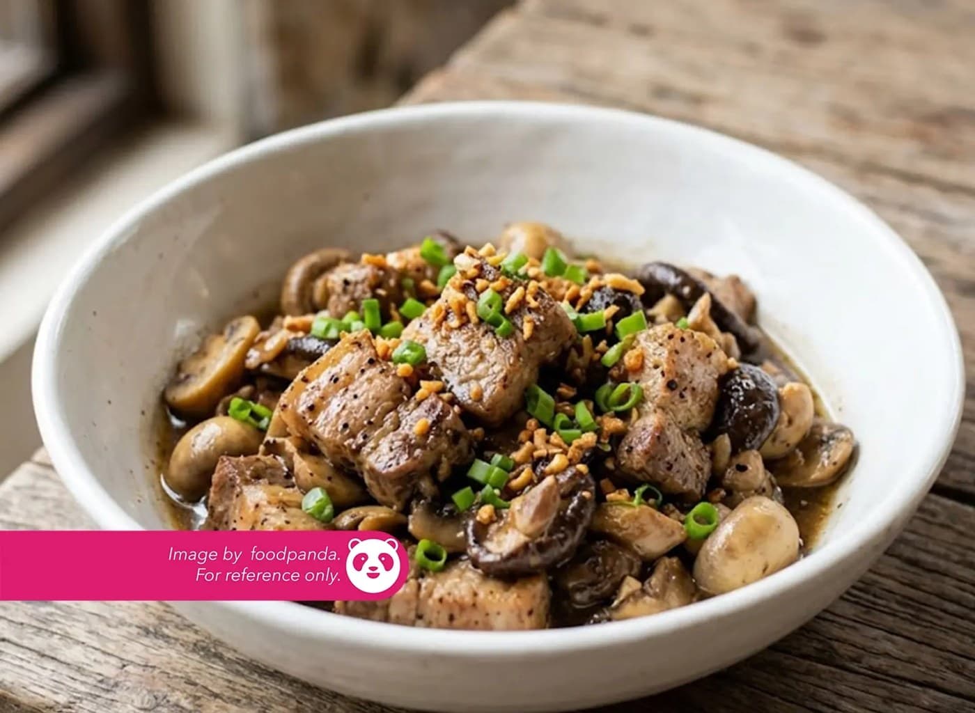 Pork Garlic Pepper with Mushrooms