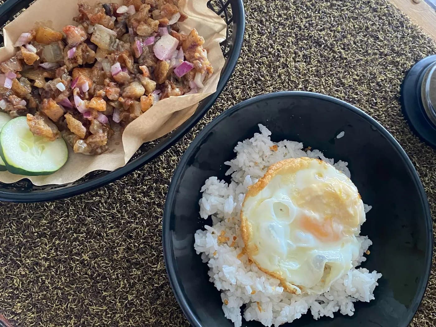 Pork Sisig with Egg and Rice