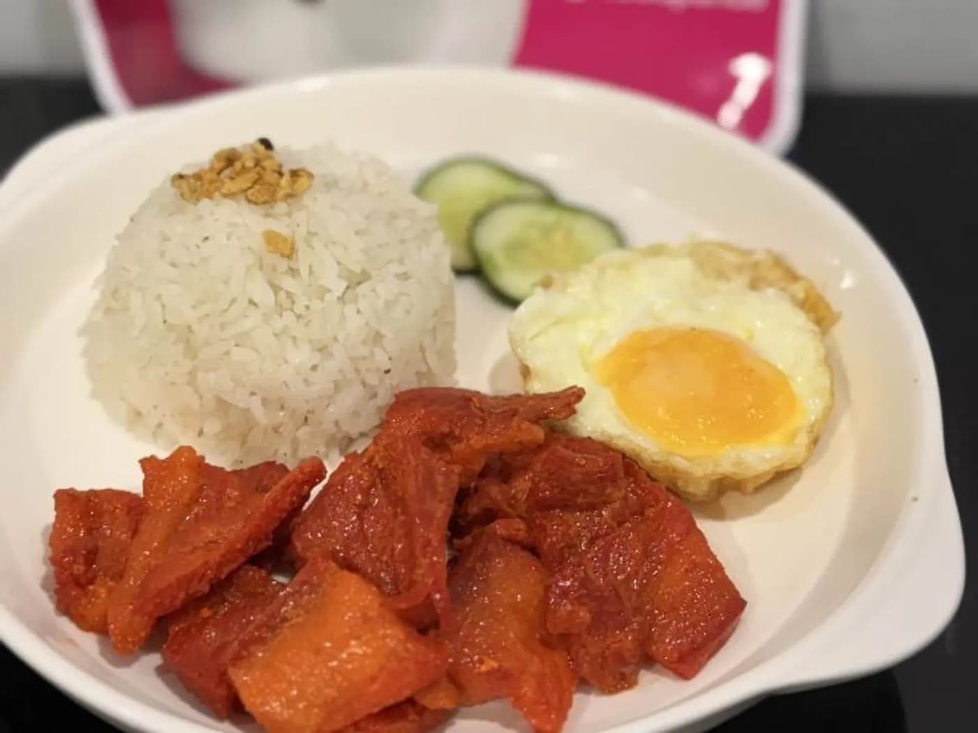 Binabad na baboy with Egg and Rice