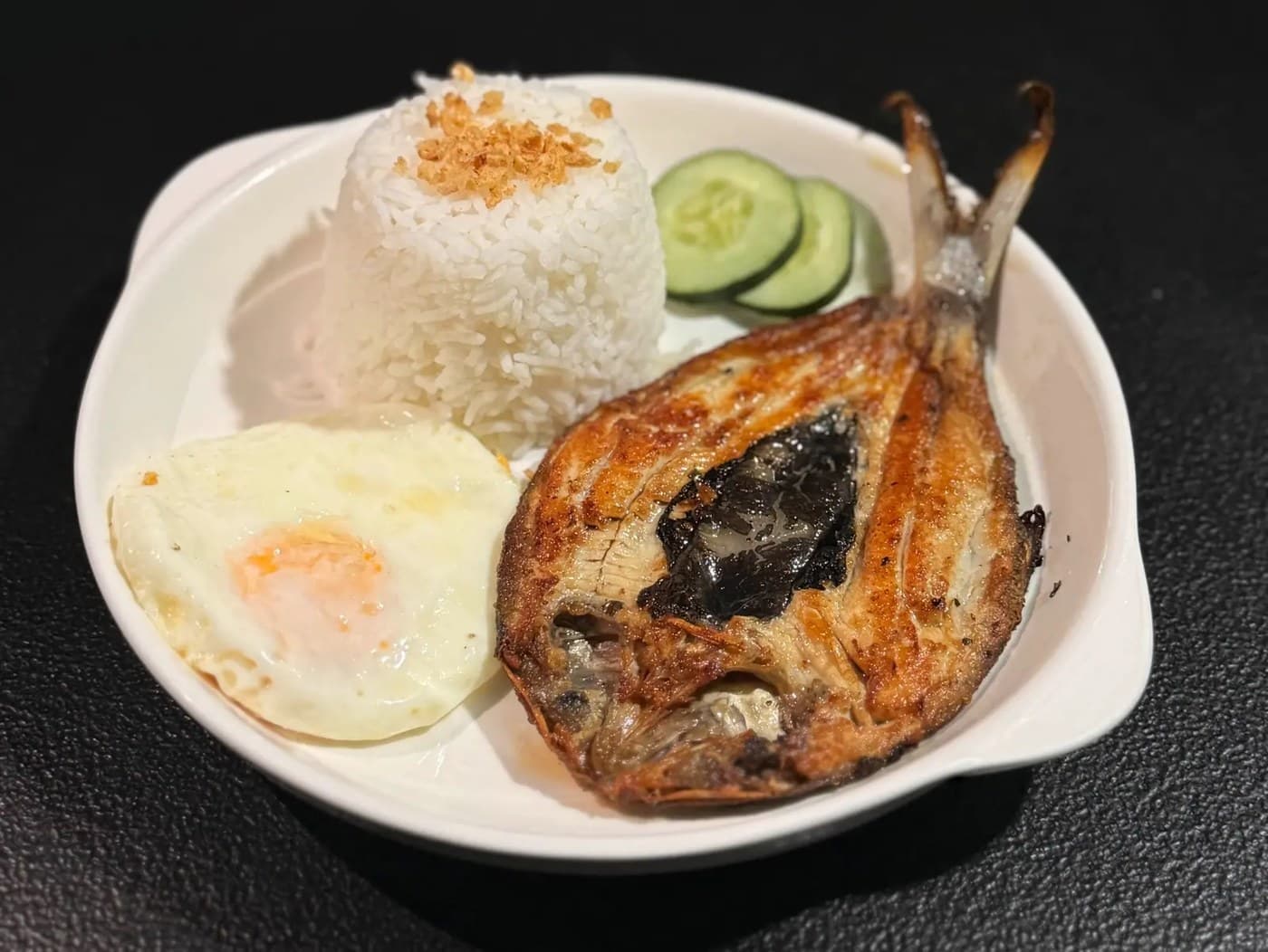 Large Bangus with Egg and Rice