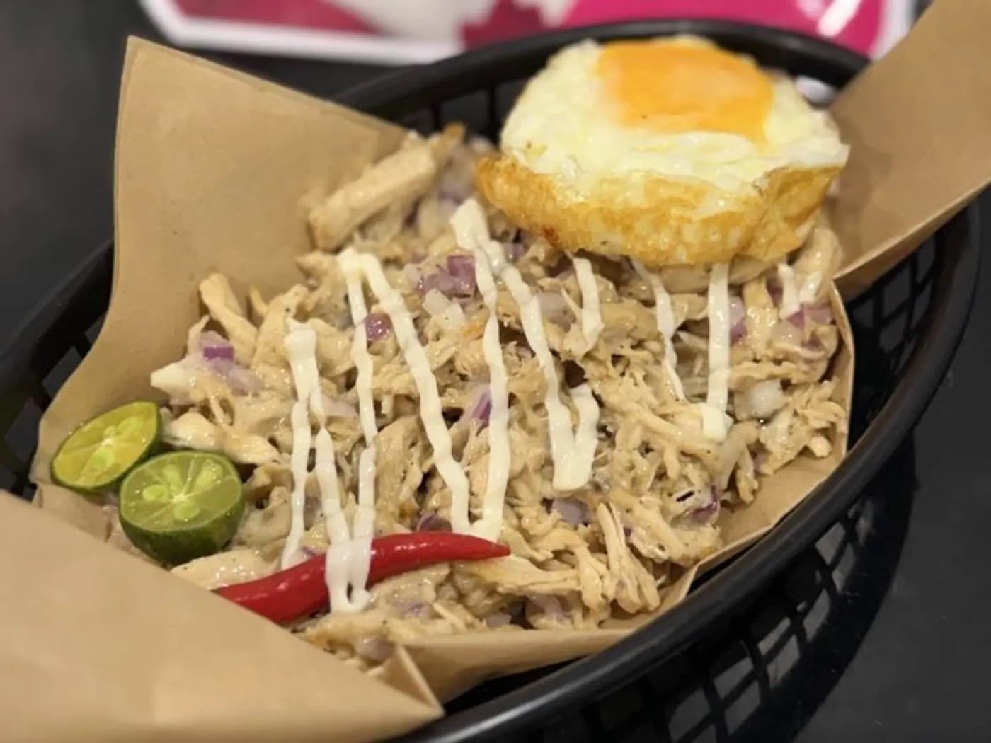 Chicken Sisig with Egg and Rice