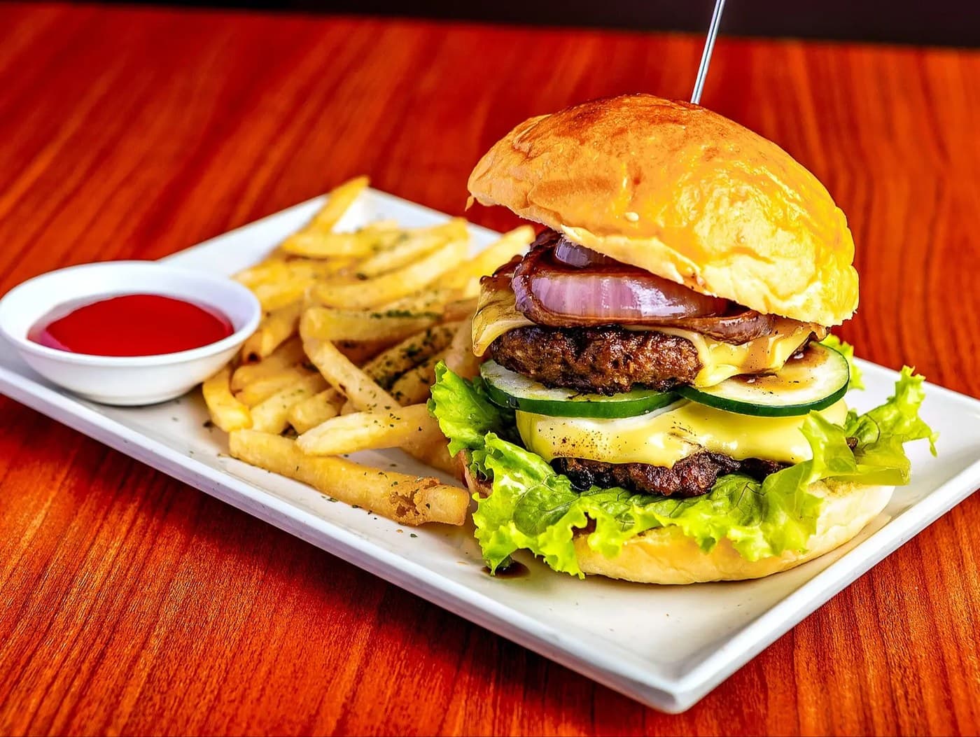In & Out Style Double Burger