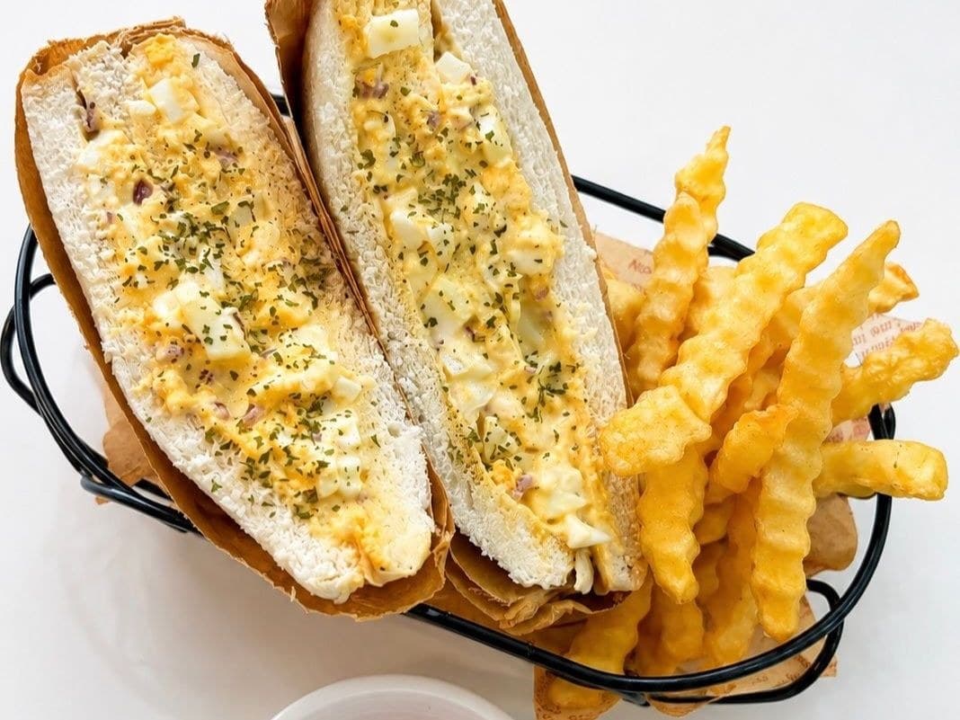 Egg & Mayo Sandwich and Fries