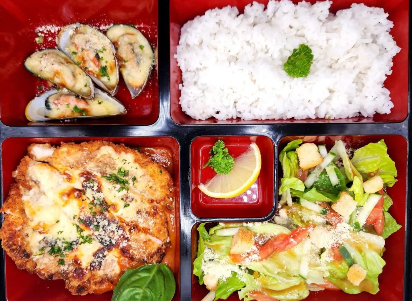Bento Chicken Parmigiana