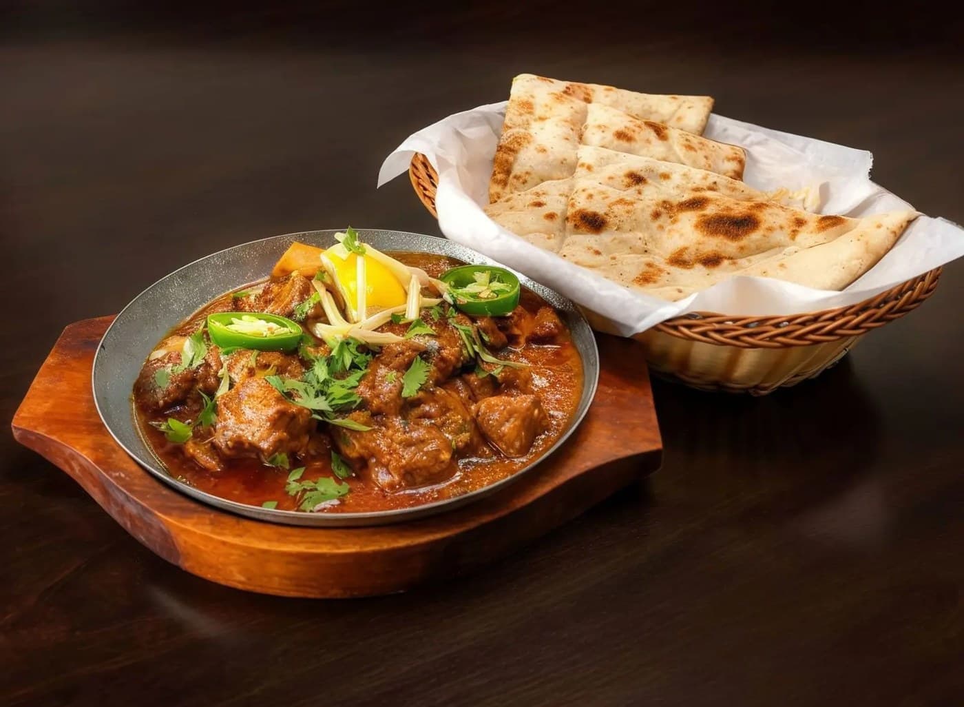 Mutton Karahi With Roti