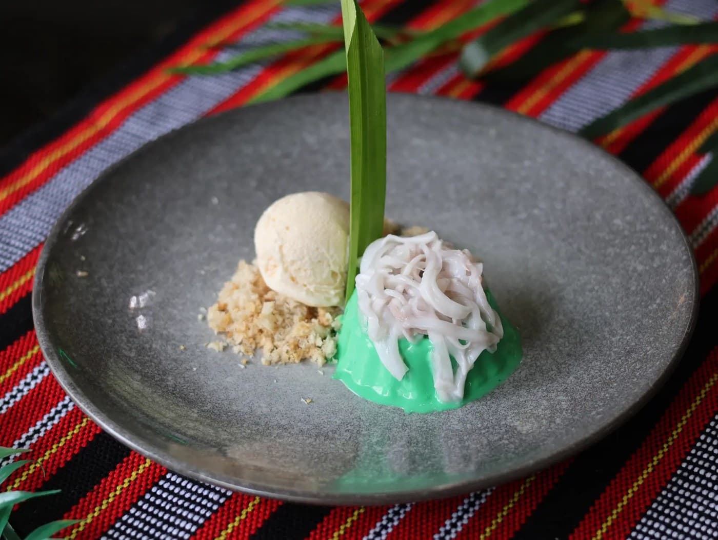 Buko Pandan Panna Cotta