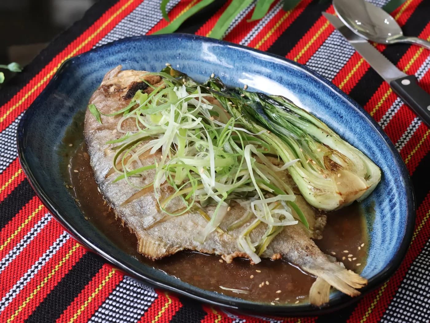 Fried Pampano with Ginger Soy