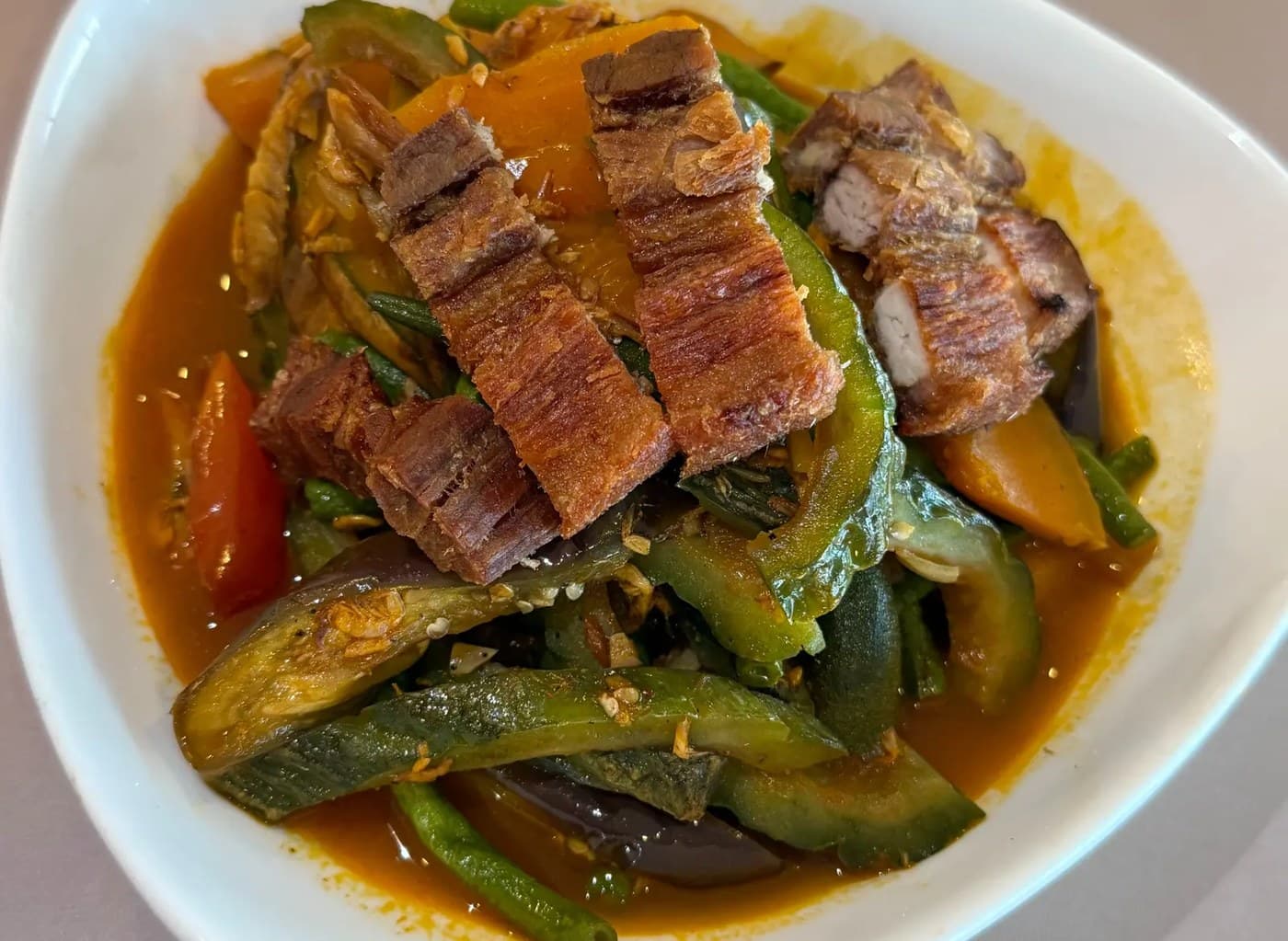 Pinakbet With Lechon Kawali