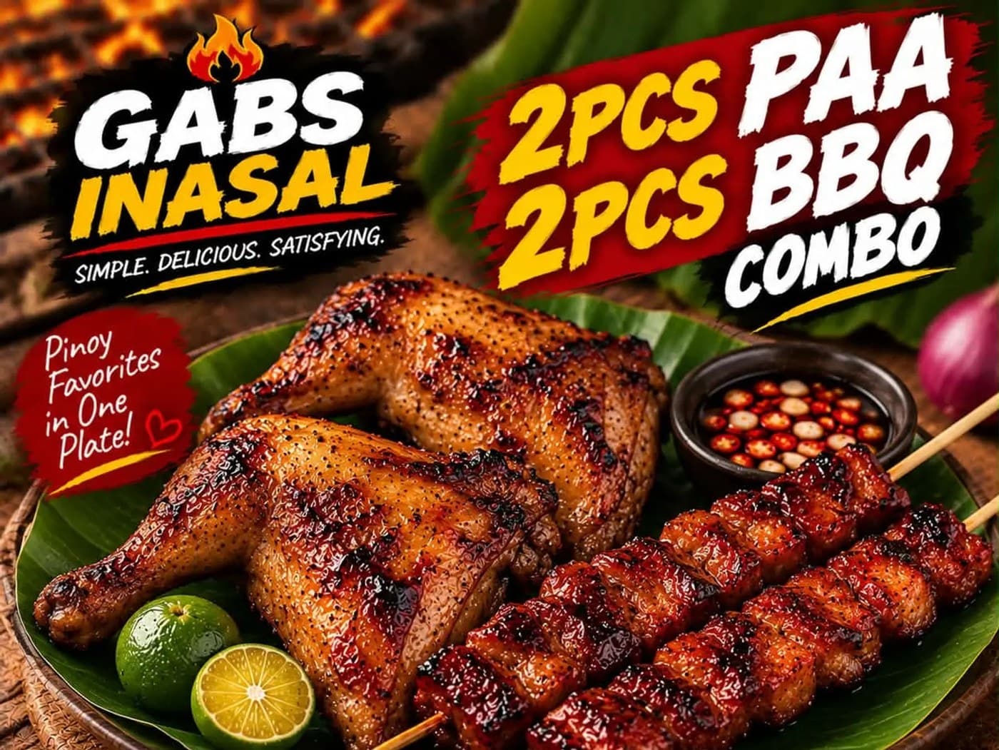 2pcs Chicken Paa + 2pcs Pork Barbecue (No Rice)