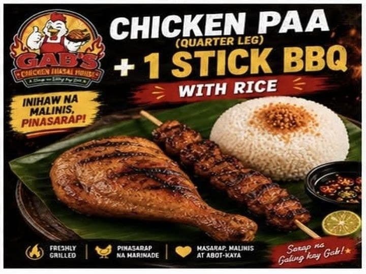 Chicken Paa with 1stick Pork & Rice