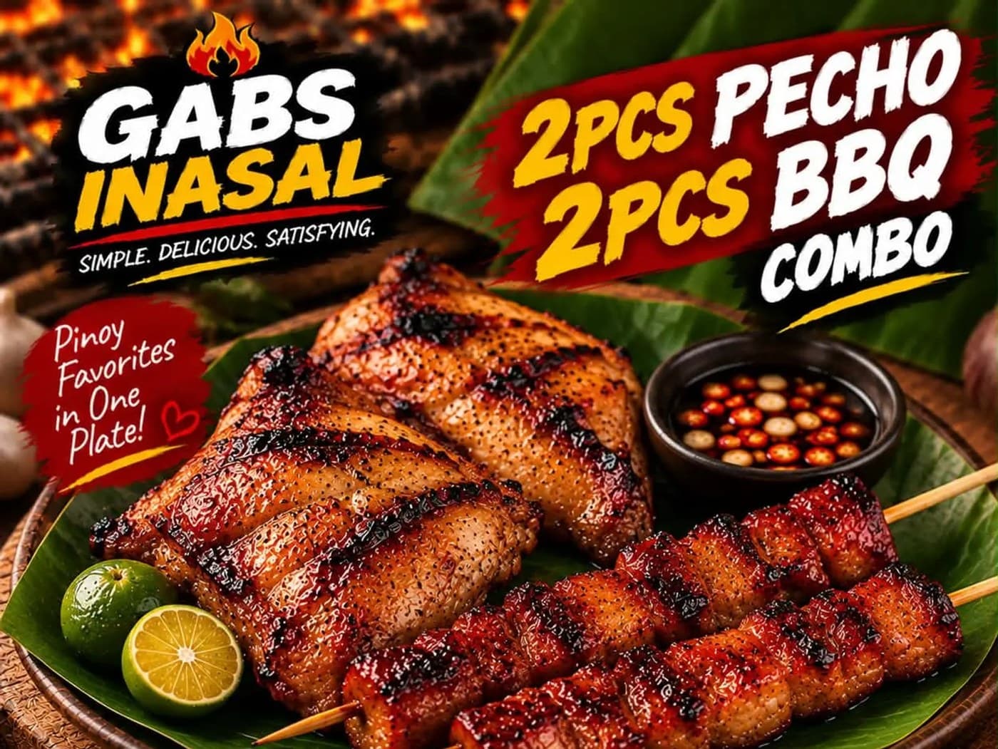 2pcs Chicken Pecho + 2pcs Pork Barbecue (No Rice)