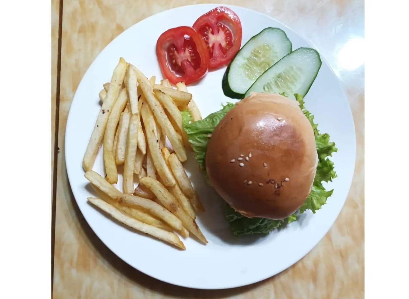 Hamburger with Fries