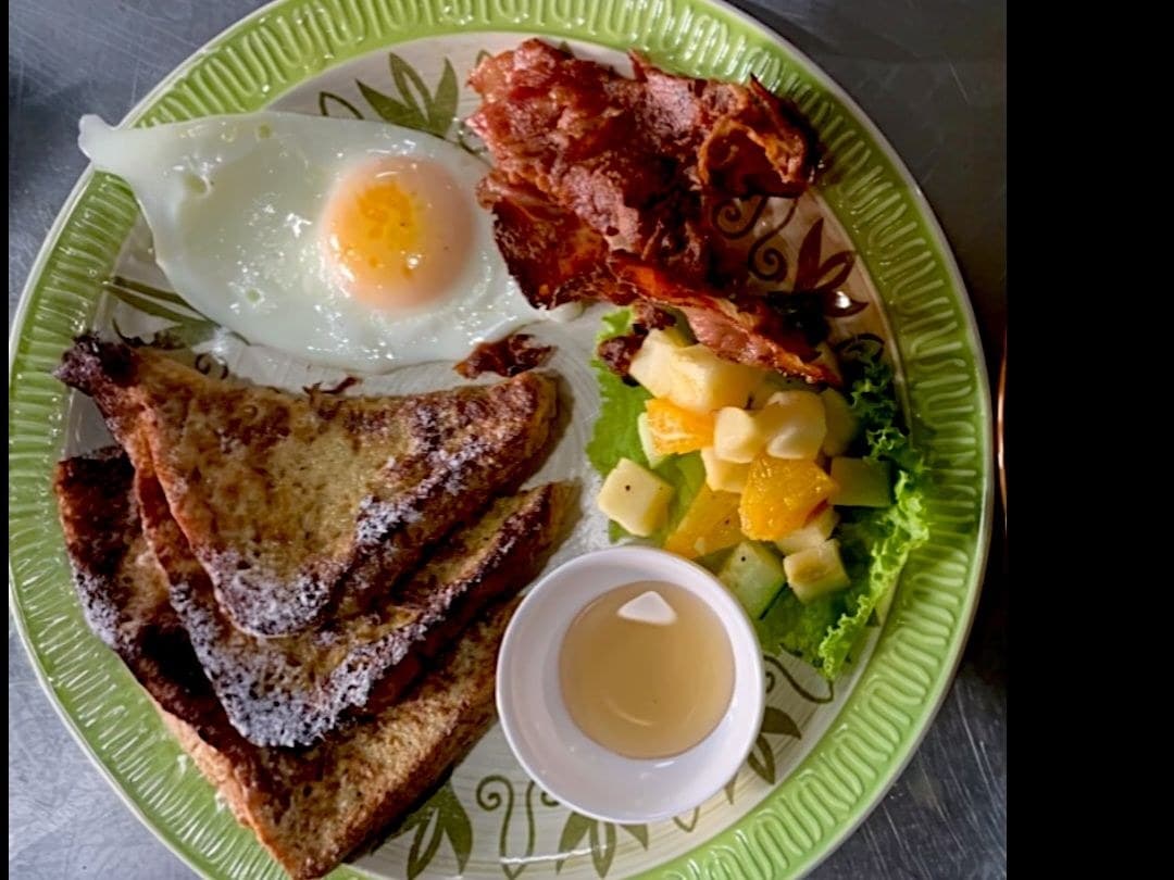 French Toast With Bacon & Egg