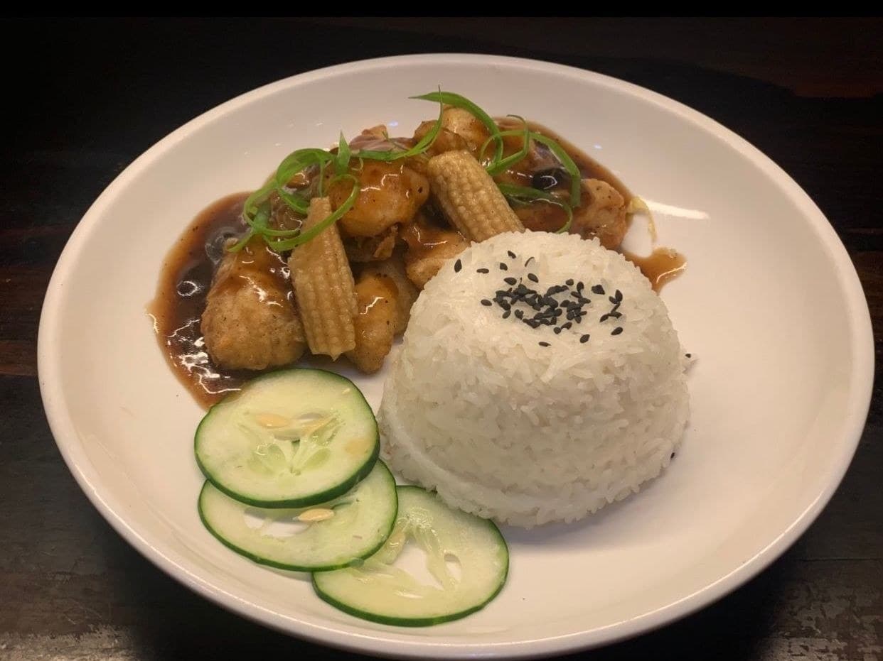 Fish fillet in blackbean sauce