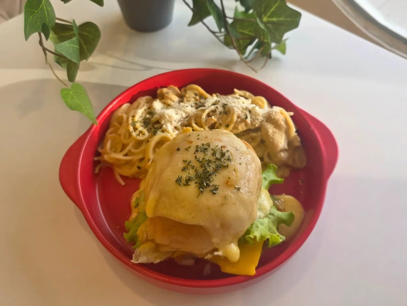 Burger and Pasta