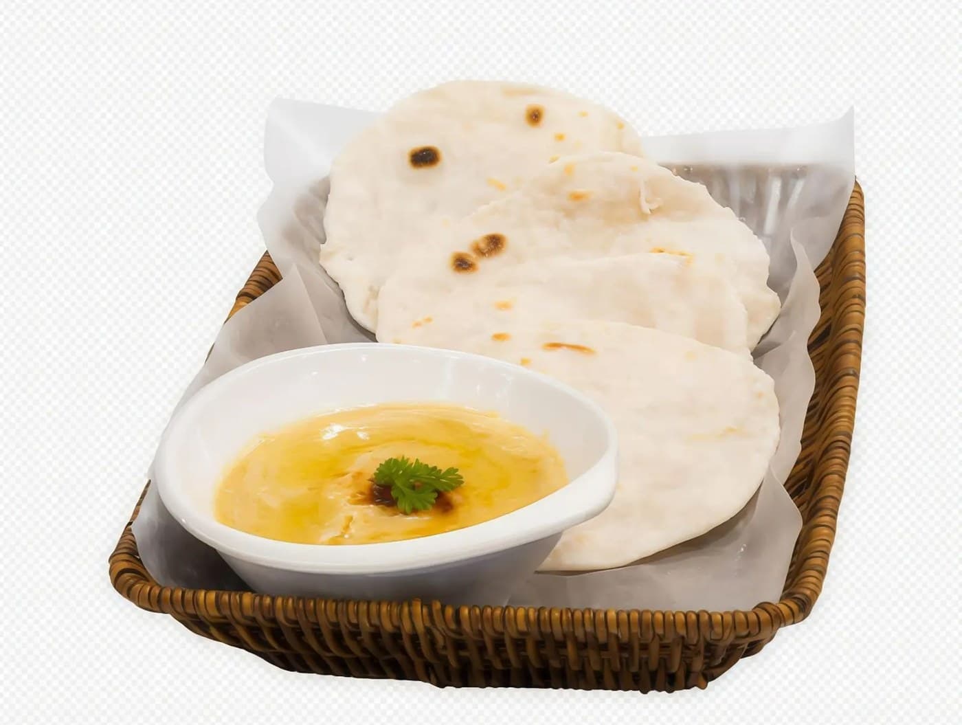Hummus with 4 pita bread