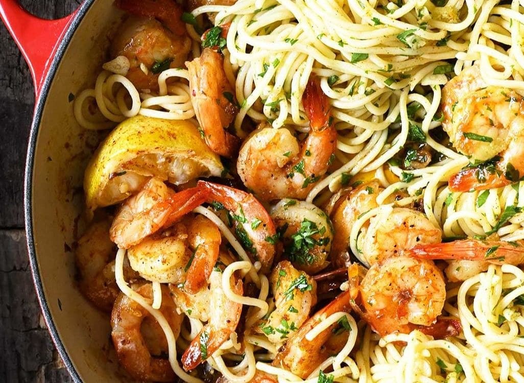 Garlic Buttered Shirmp Pasta