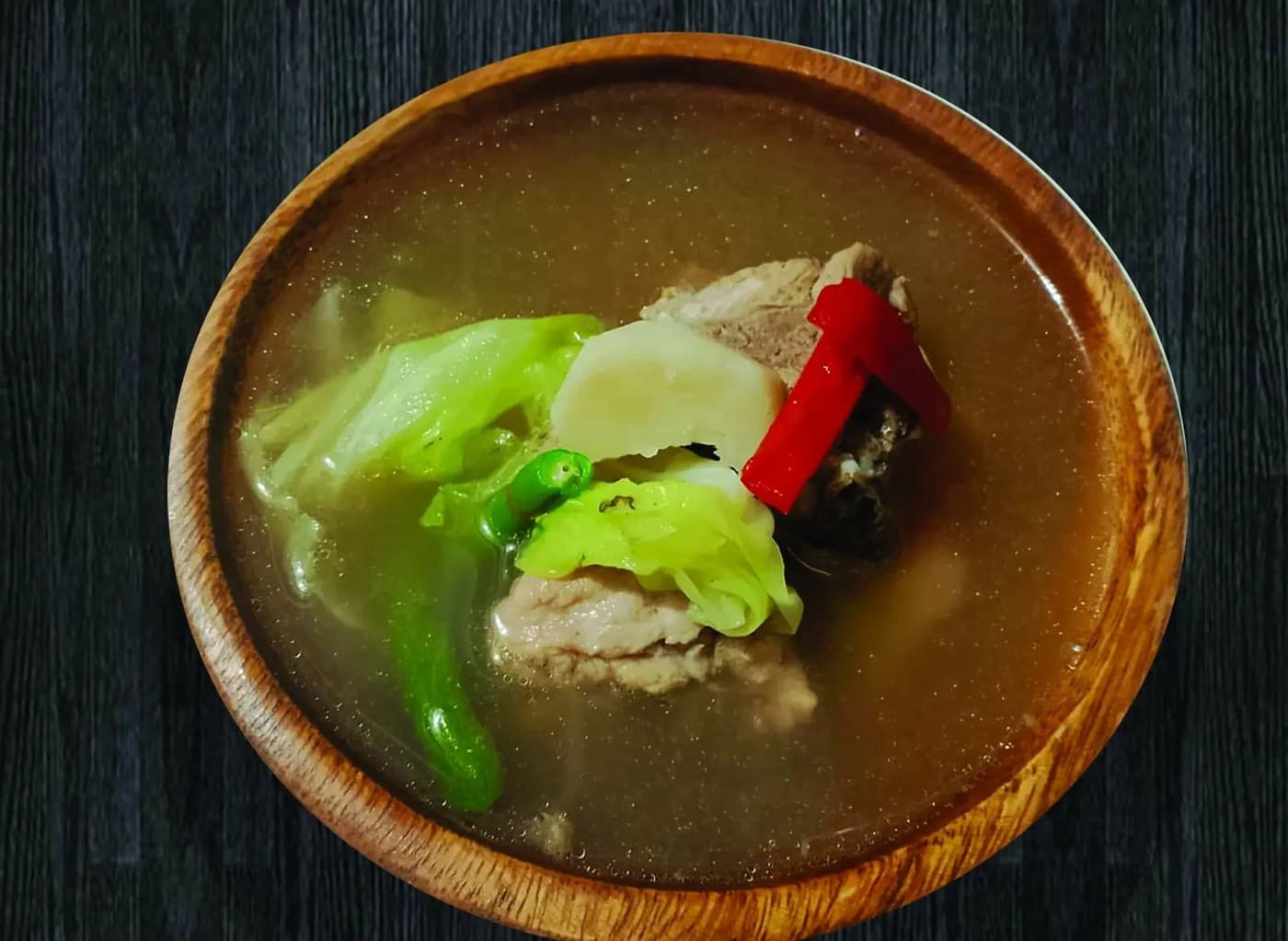 Pork Ribs Soup With 2 Cups Of Rice